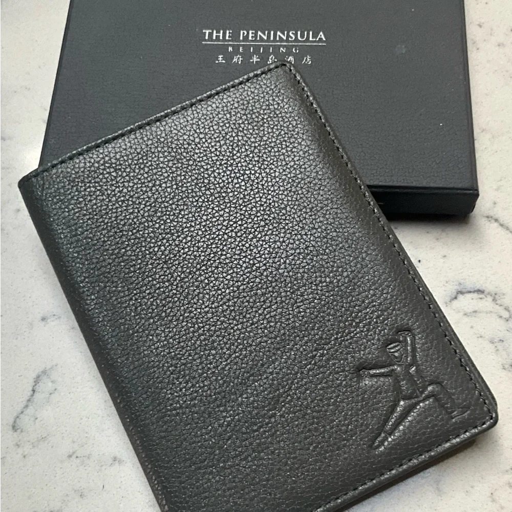 Black Leather Card & Key Holder